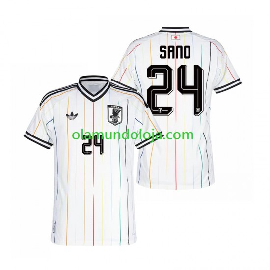 Camisola Japão Kaishu Sano 24 Homem Equipamento Segundo Copa do Mundo 2026 Manga Curta